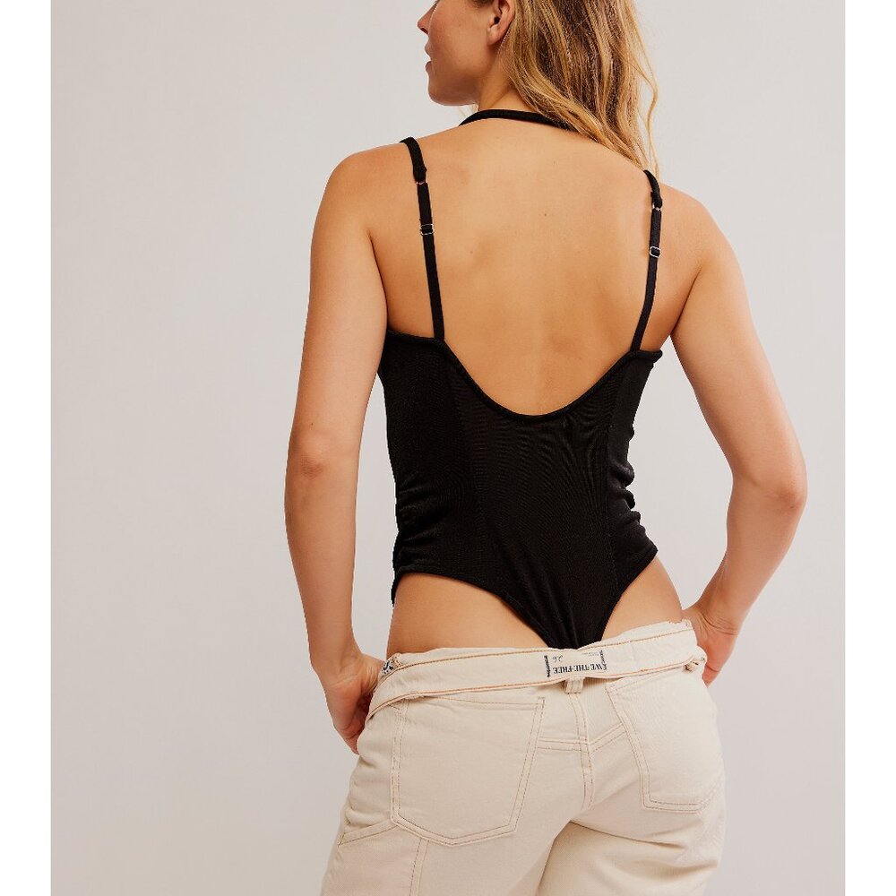 Free People First Choice Bodysuit / Black View 4